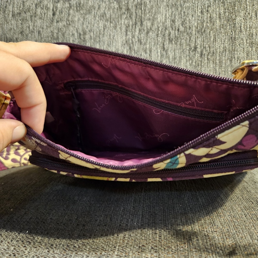 Vera Bradley Plum Crazy Cross Body Bag Purse - Retired‎ Pattern - Picture 4 of 9